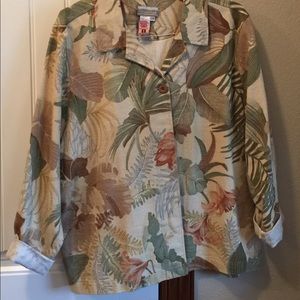 Women’s 2X Plus size, tropical cotton jacket